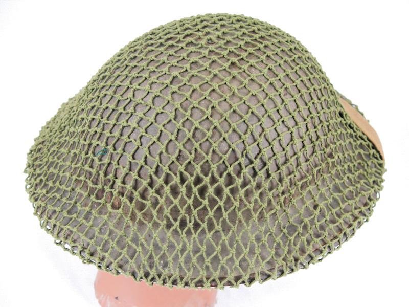 WW2 British army MK II steel helmet with net — image 3