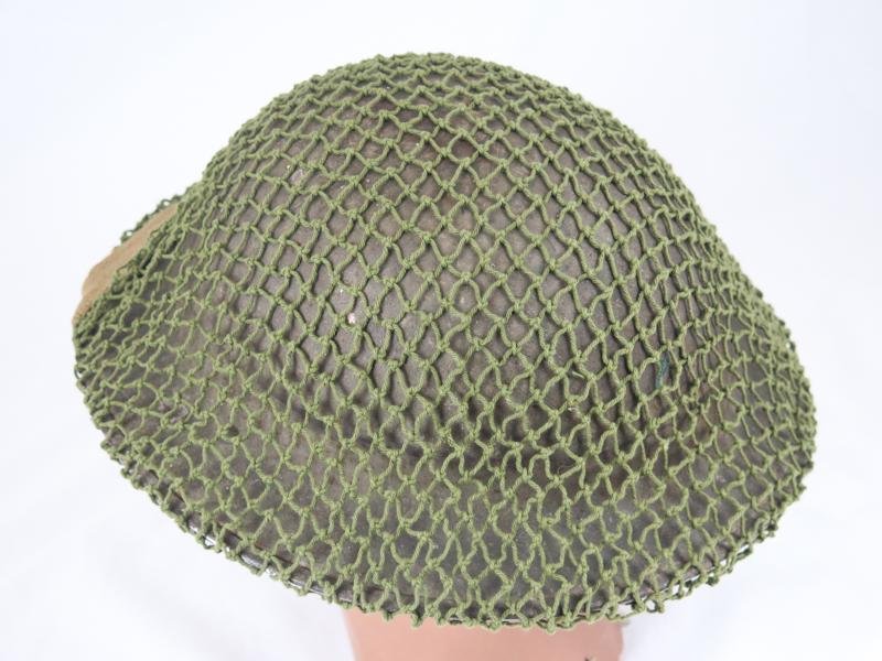 WW2 British army MK II steel helmet with net — image 4