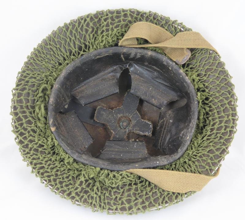 WW2 British army MK II steel helmet with net — image 6