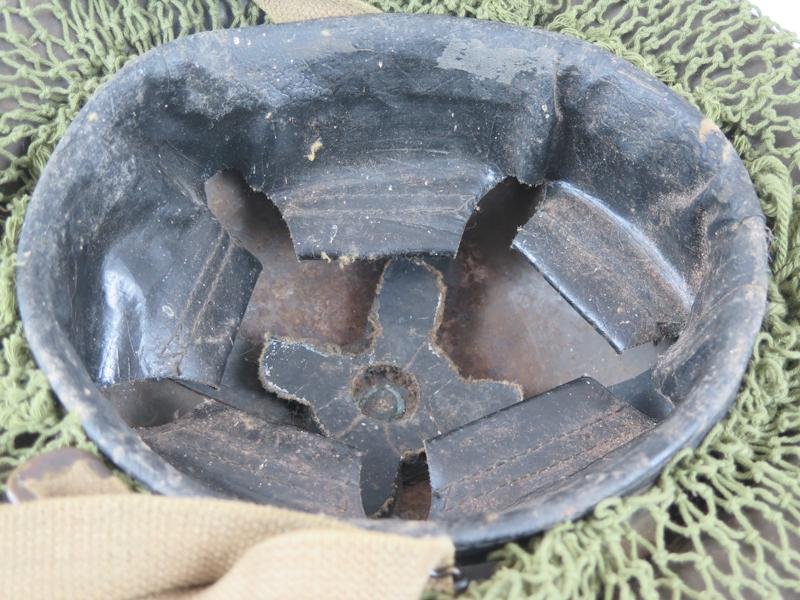 WW2 British army MK II steel helmet with net — image 8