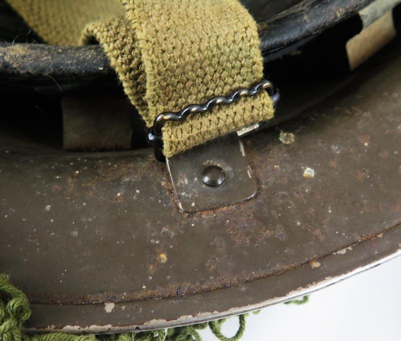 WW2 British army MK II steel helmet with net — image 9