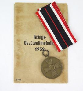 WW2 German War Merit medal with packet