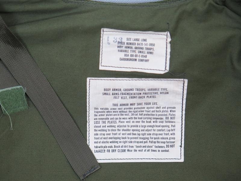 US Vietnam war period Ground troops variable body armor vest - 1969 — image 5