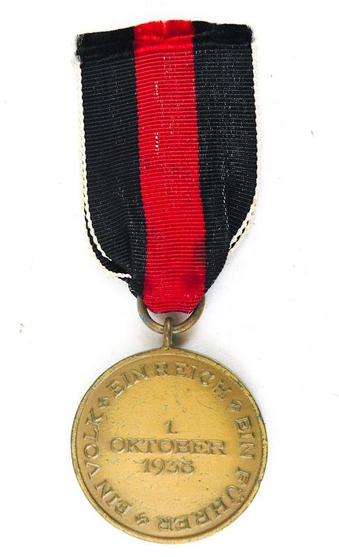 WW2 German Czech 1938 occupation campaign medal — image 2