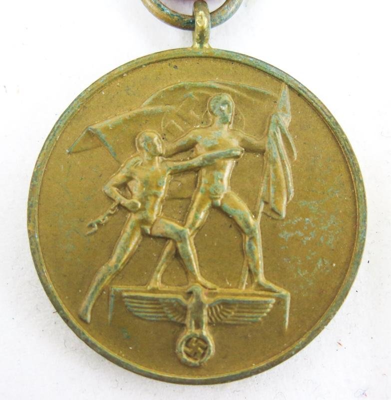 WW2 German Czech 1938 occupation campaign medal — image 3