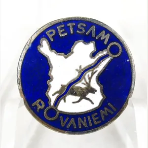 WW2 Finnish traveller badge - Petsamo - Rovaniemi