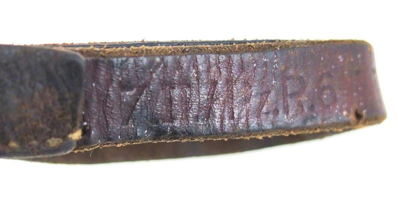 WW2 German Wehrmacht/Waffen-SS leather strap pair -mantelriemen — image 3