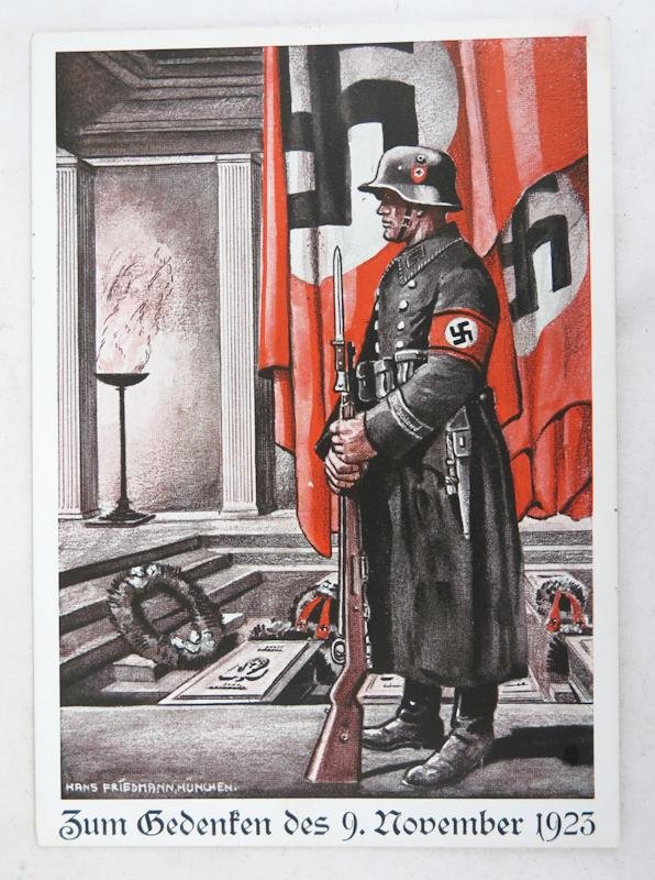 1930s Third reich post card - 1923 commemoration day 1937