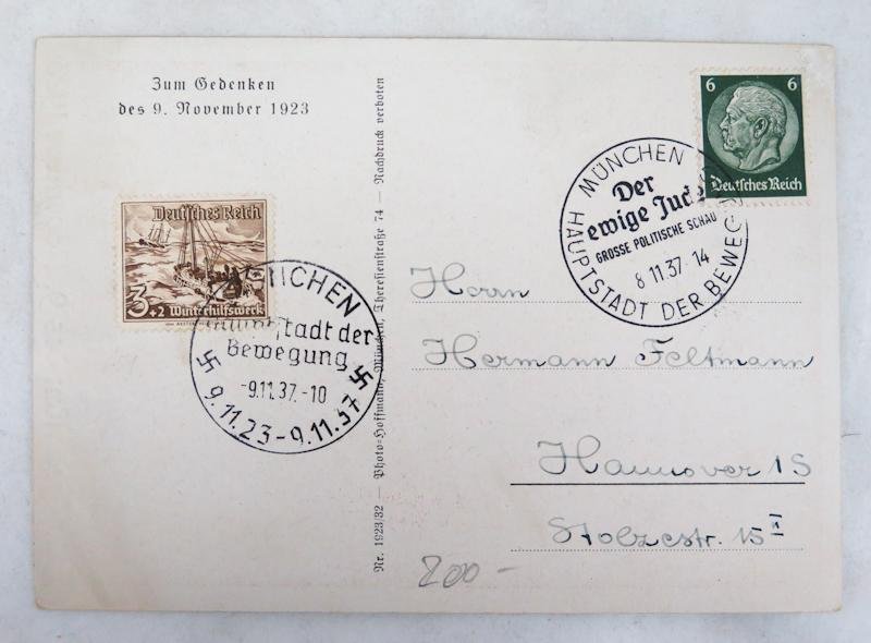 1930s Third reich post card - 1923 commemoration day 1937 — image 4