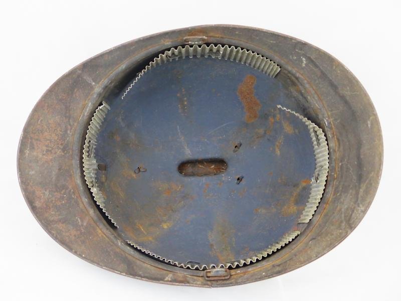 WW1 French M1915 Adrian steel helmet shell — image 6