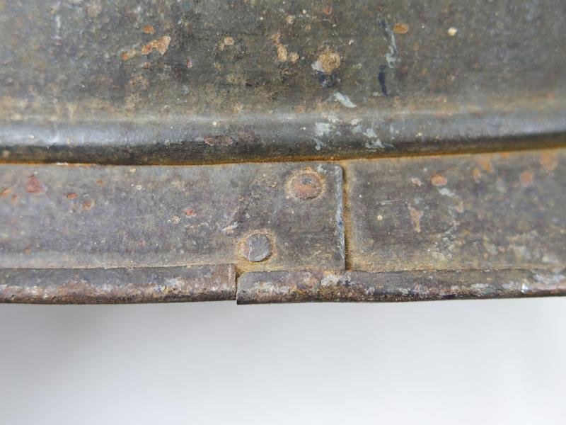 WW1 French M1915 Adrian steel helmet shell — image 8