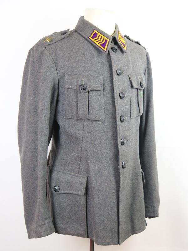 WW2 Finnish army signal staff-sergeant M/36 field jacket - 11.division signal unit patch — image 2