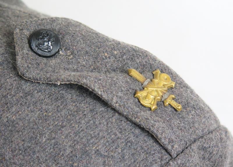 WW2 Finnish army signal staff-sergeant M/36 field jacket - 11.division signal unit patch — image 8