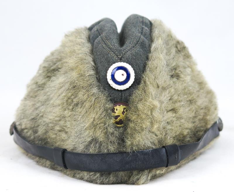 WW2 Finnish army officers M/1922 fur cap - Cavalry/Artillery — image 6