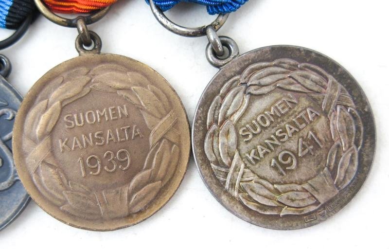 Finnish 6 awards bar - three war veteran — image 4