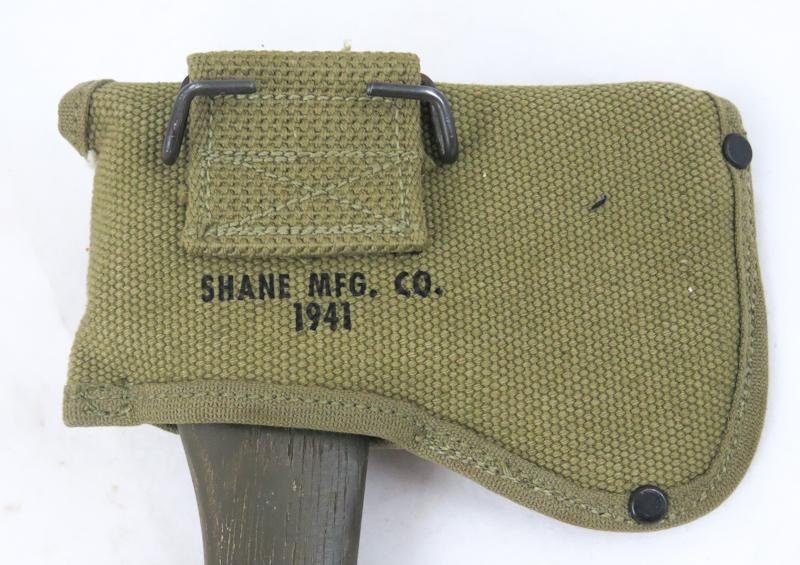 WW2 US army M1910 field axe with carrier — image 3