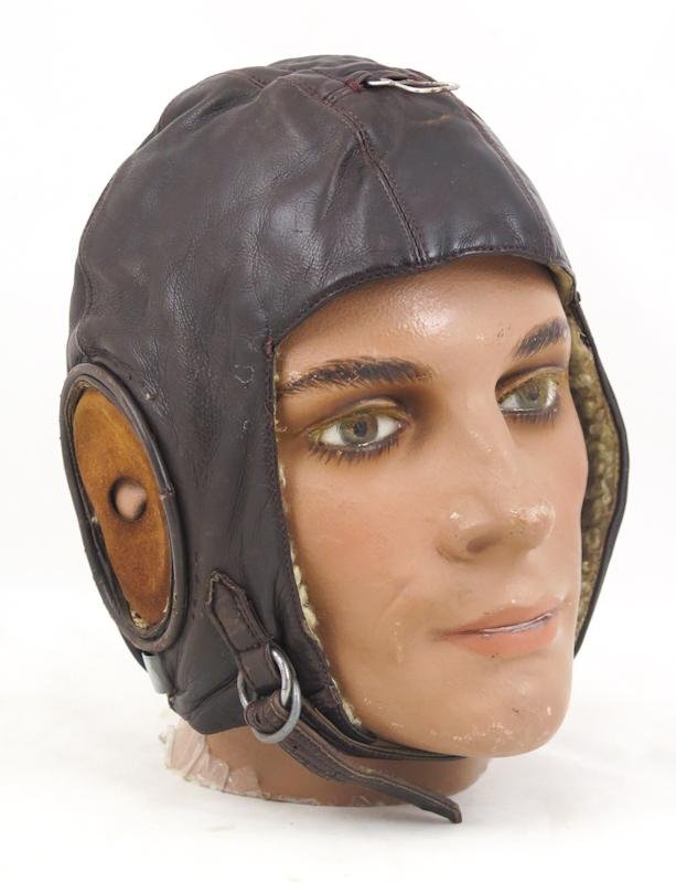 WW2 Finnish airforce flight helmet Lp/T Friitala - post-war used electronics missing — image 2