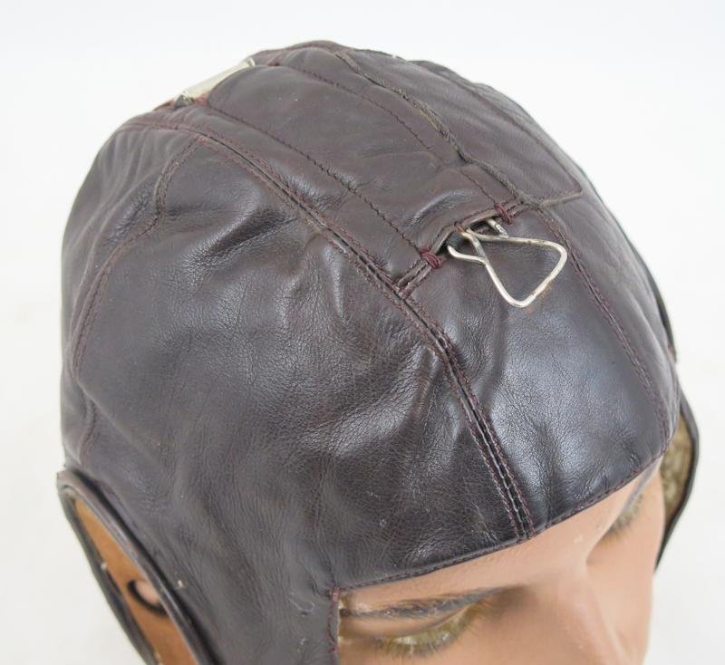 WW2 Finnish airforce flight helmet Lp/T Friitala - post-war used electronics missing — image 4