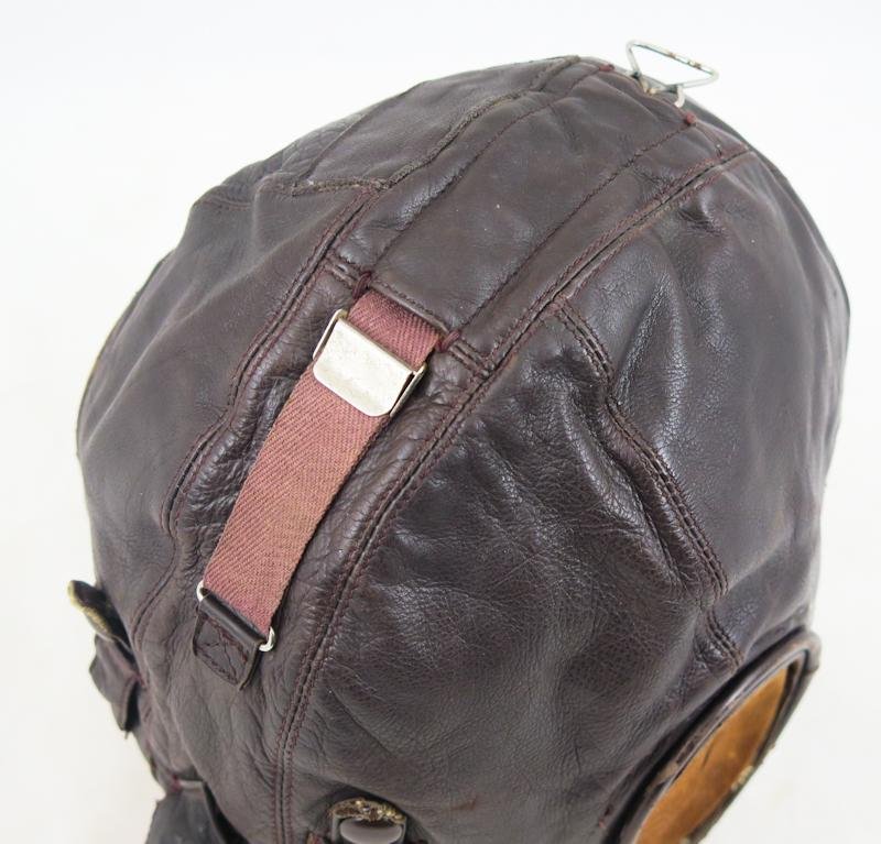 WW2 Finnish airforce flight helmet Lp/T Friitala - post-war used electronics missing — image 5