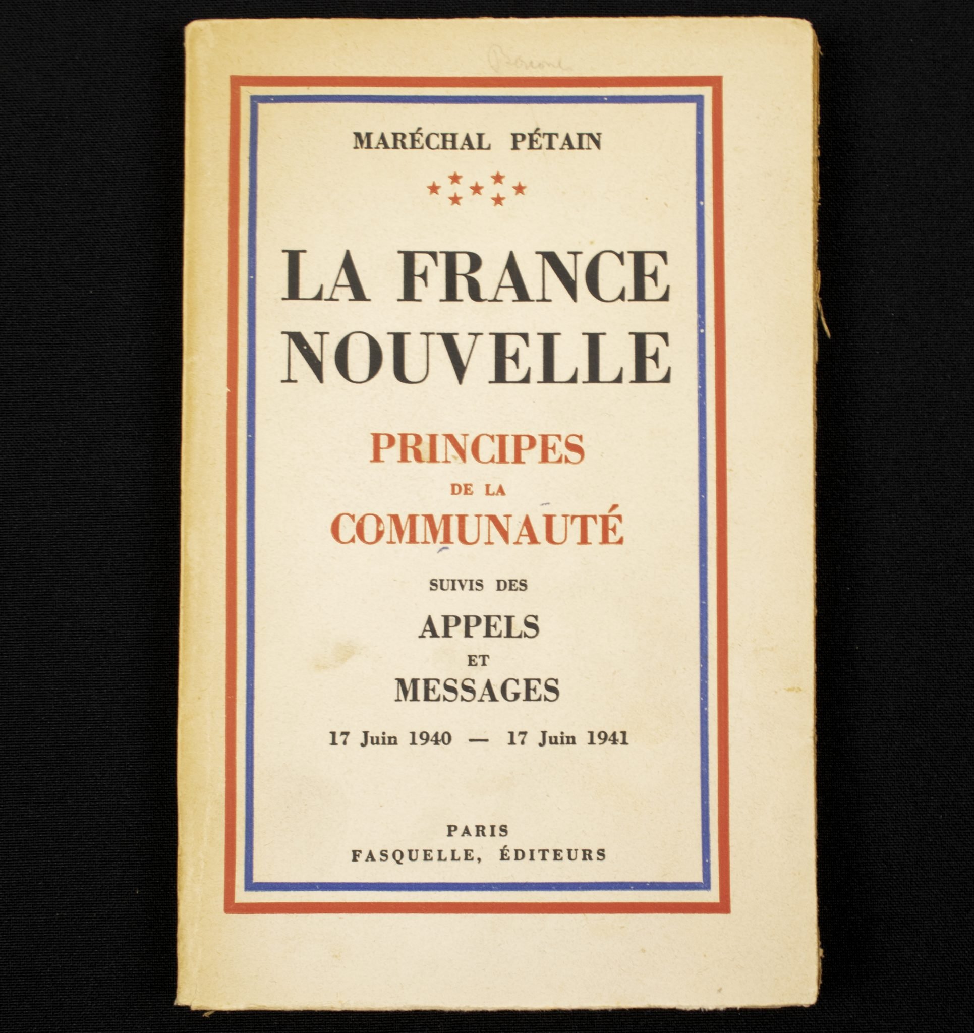 Vichy France poster + Marechal Petain book: 'Principes de la Communauté' — image 16