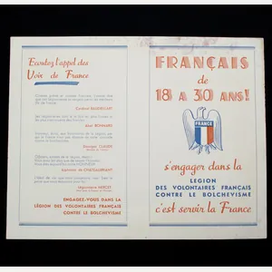 (WWII France Legion des Voluntaires Francais) Francais de 18 a …