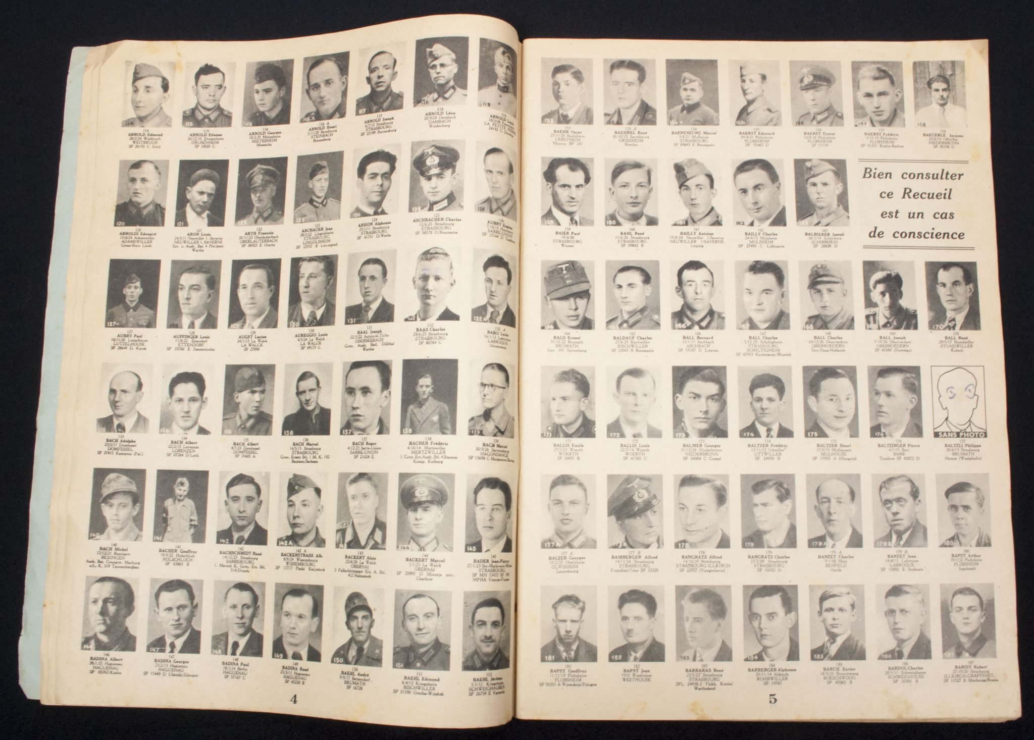 Recueil Photographique des Disparus du Bas-Rhin Victimes de la Constcription Allemande de 1942 a 1945. Fascicule 1 + 2 — image 10