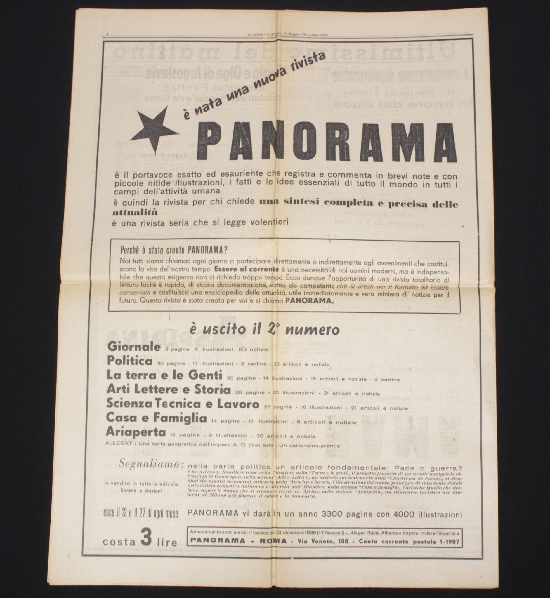 (Newspaper) Italy fascism: Il Popolo d'Italia 'Il Duce al Mondo' — image 10