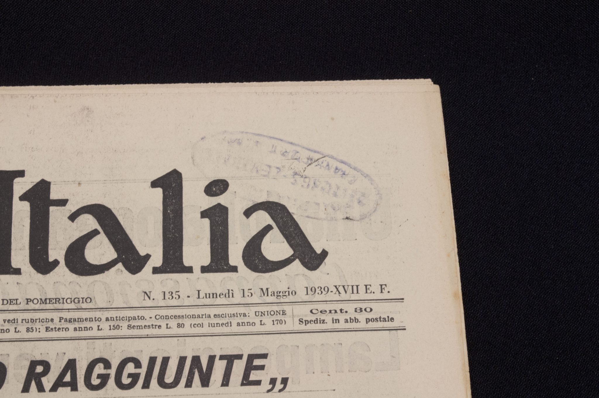 (Newspaper) Italy fascism: Il Popolo d'Italia 'Il Duce al Mondo' — image 3