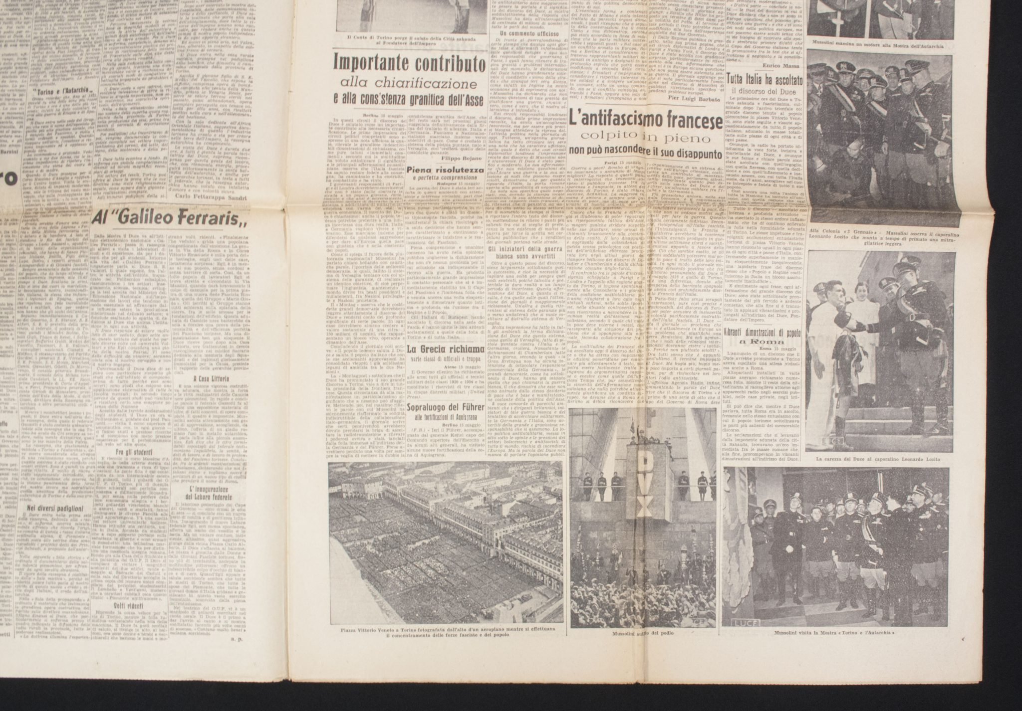 (Newspaper) Italy fascism: Il Popolo d'Italia 'Il Duce al Mondo' — image 7