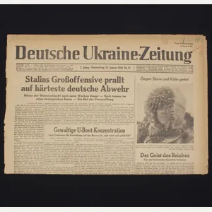 (Newspaper) Deutsche Ukraine Zeitung 2. Jahrg. Donnerstag 21. januar 1943 …