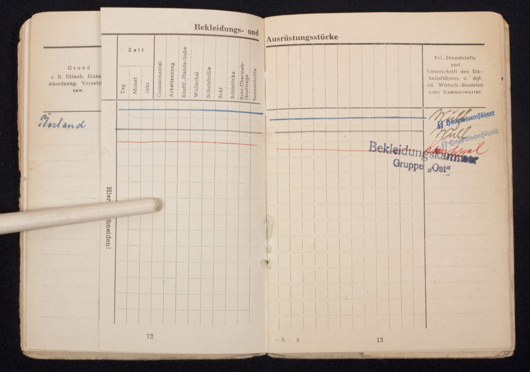 Soldbuch Schutzpolizei Verwaltung Hamburg (denazified SS 1945) — image 12