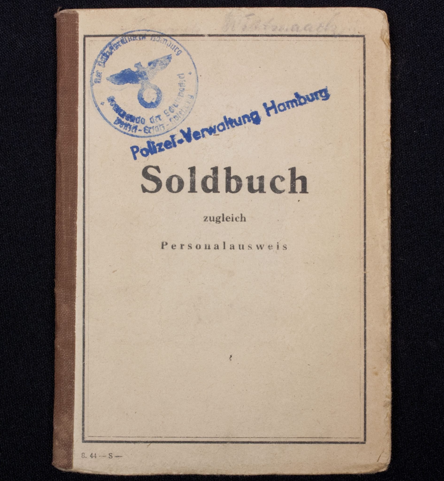 Soldbuch Schutzpolizei Verwaltung Hamburg (denazified SS 1945) — image 2