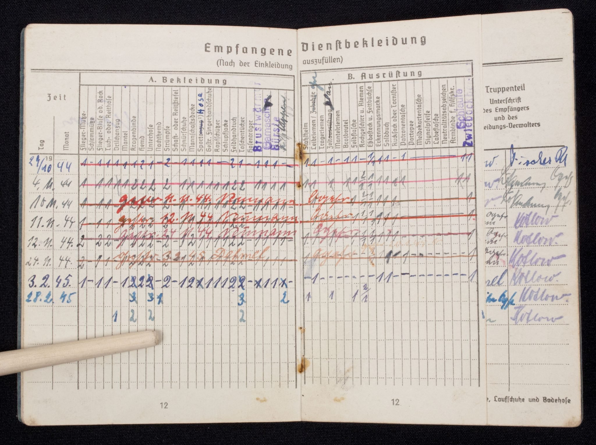 Luftwaffe (LW) Soldbuch Seefliegerhorst Bug auf Rügen — image 10
