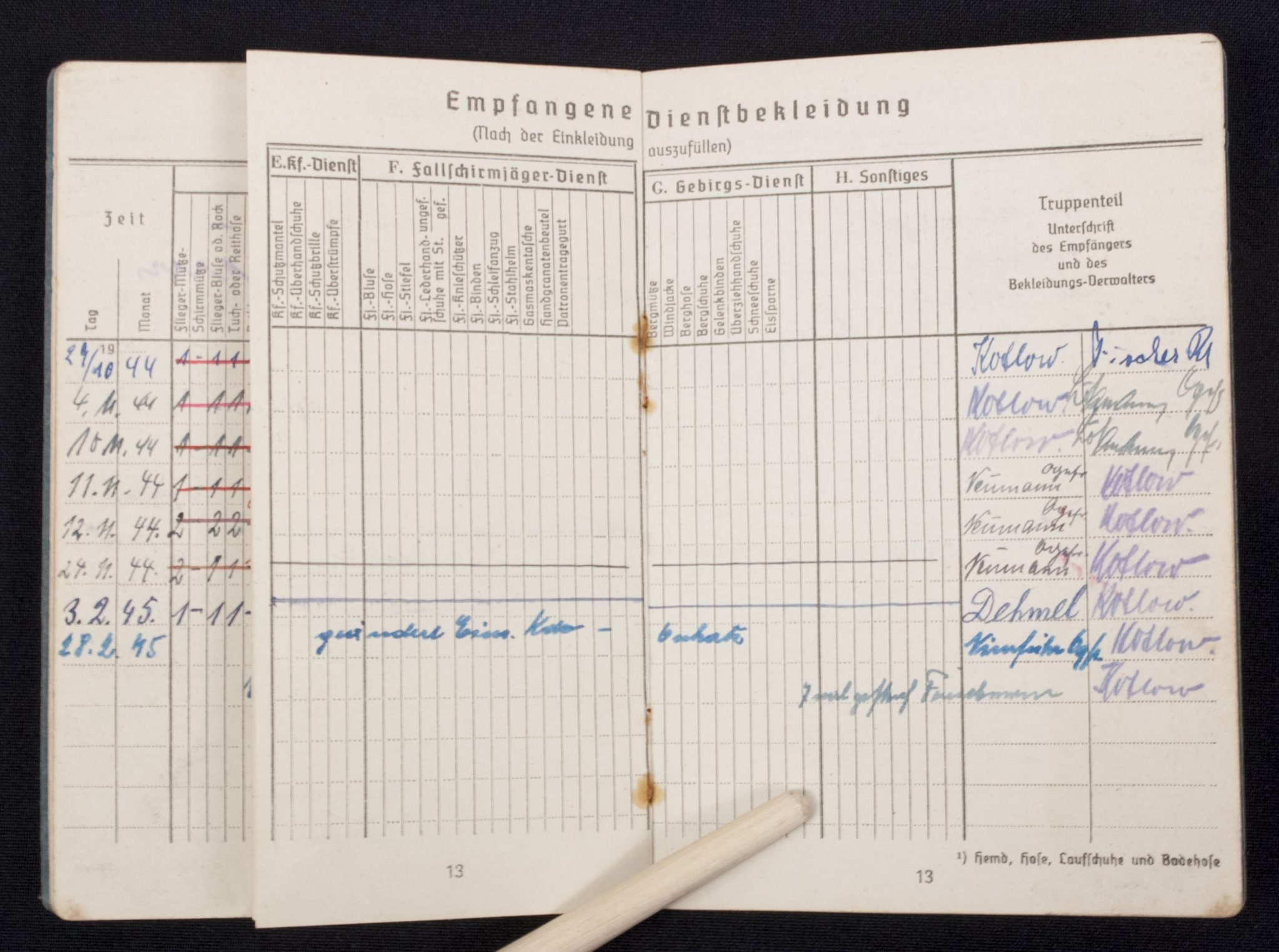 Luftwaffe (LW) Soldbuch Seefliegerhorst Bug auf Rügen — image 12