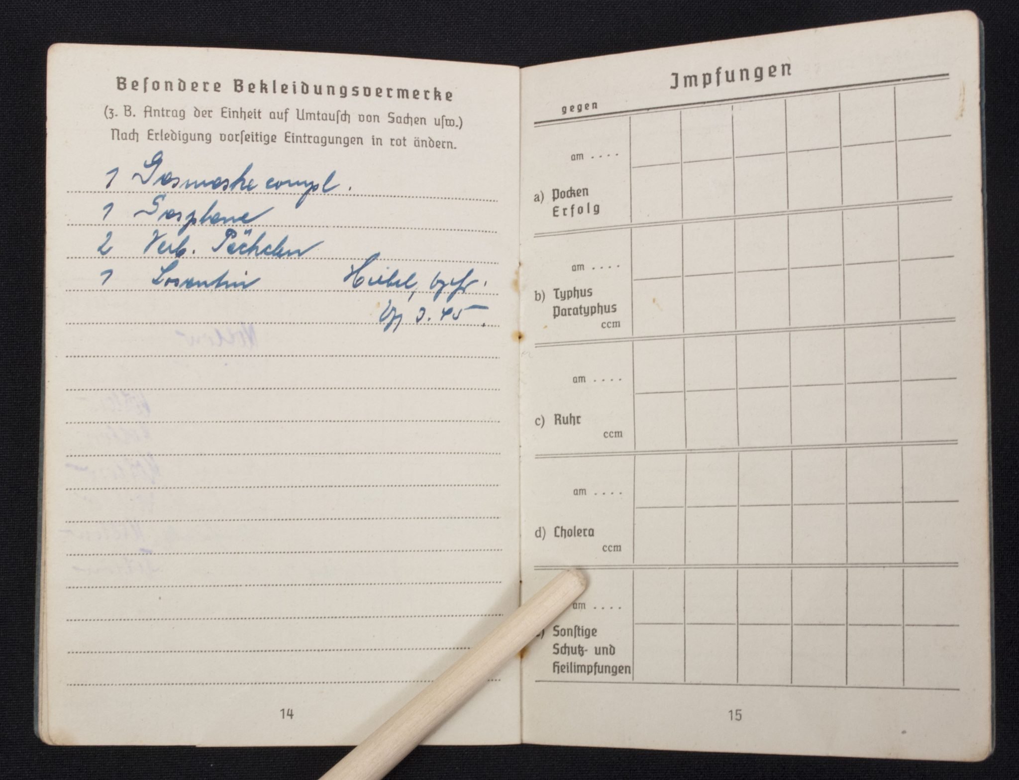 Luftwaffe (LW) Soldbuch Seefliegerhorst Bug auf Rügen — image 13