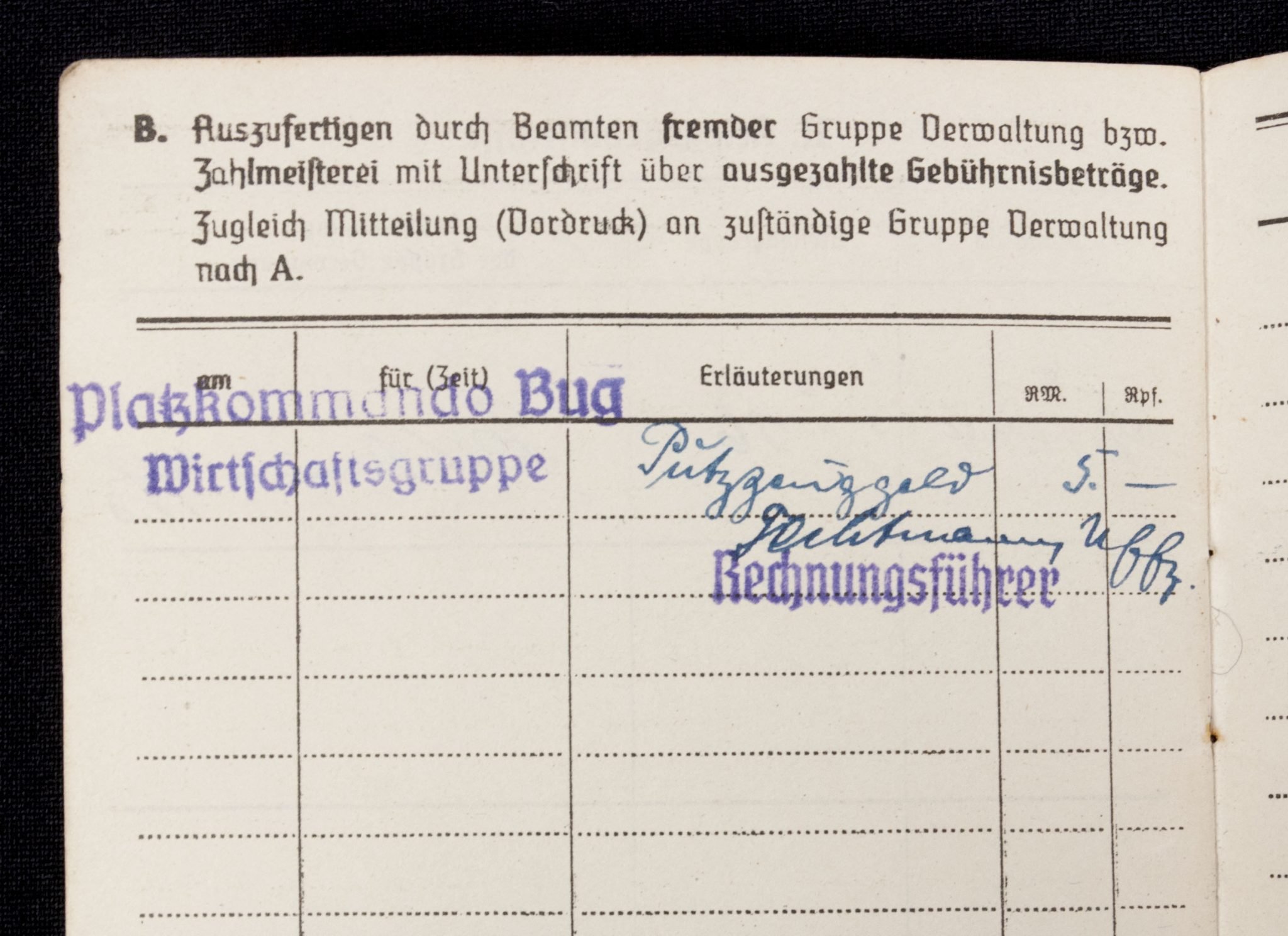 Luftwaffe (LW) Soldbuch Seefliegerhorst Bug auf Rügen — image 18
