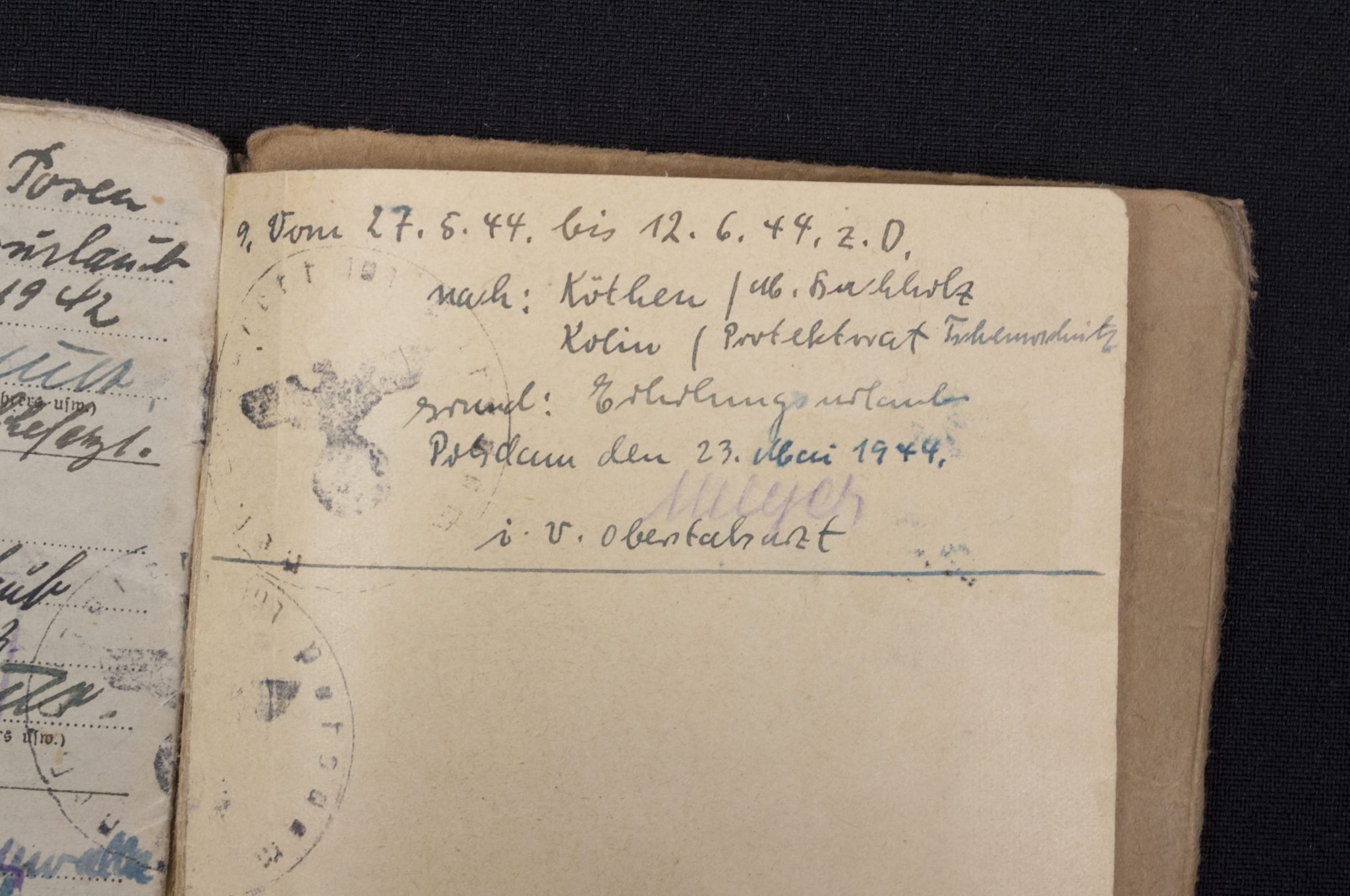 Soldbuch Sanitäts Unteroffizier 5/San. Ers. Abt.3-183-A Güben — image 22