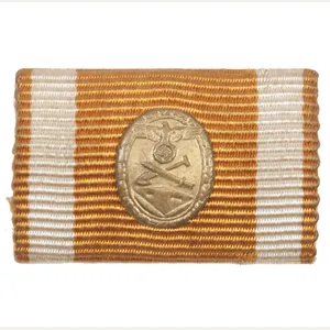 Westwall / Schutzwall medal single ribbon with miniature attachment