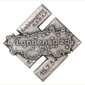 Kreiskongress N.S.D.A.P. Langensalza 15.7.34 abzeichen