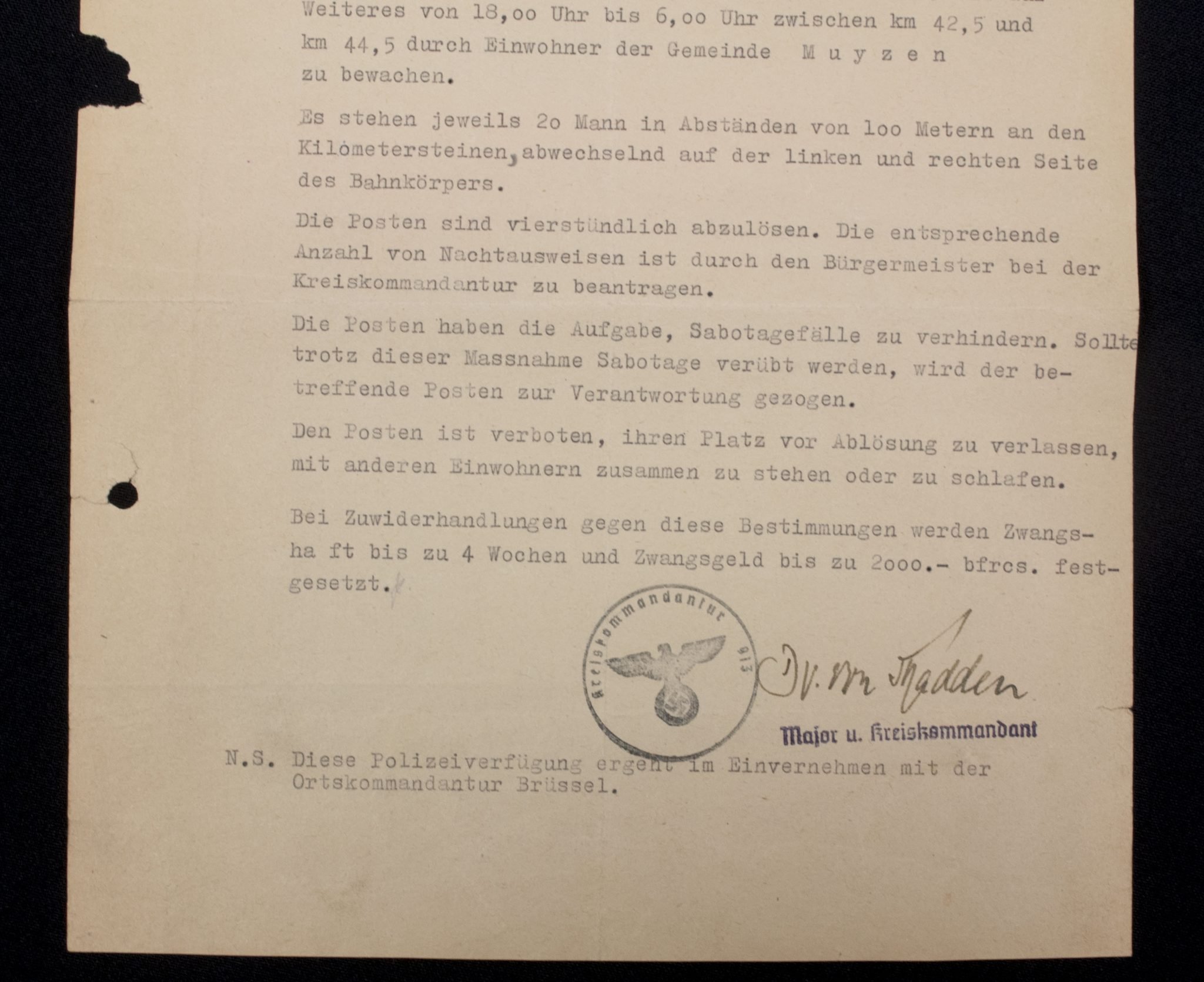 (Belgium) Leuven/Mechelen Polizeiverfügung 1943 — image 5