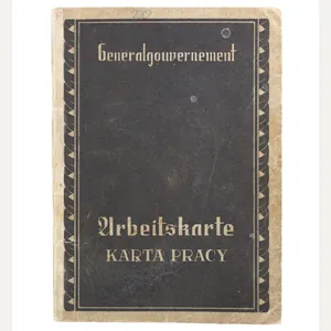 Generalgouvernement Arbeitsbuch / Arbeitskarte / Karta Pracy – Arbeitsamt Kielce …