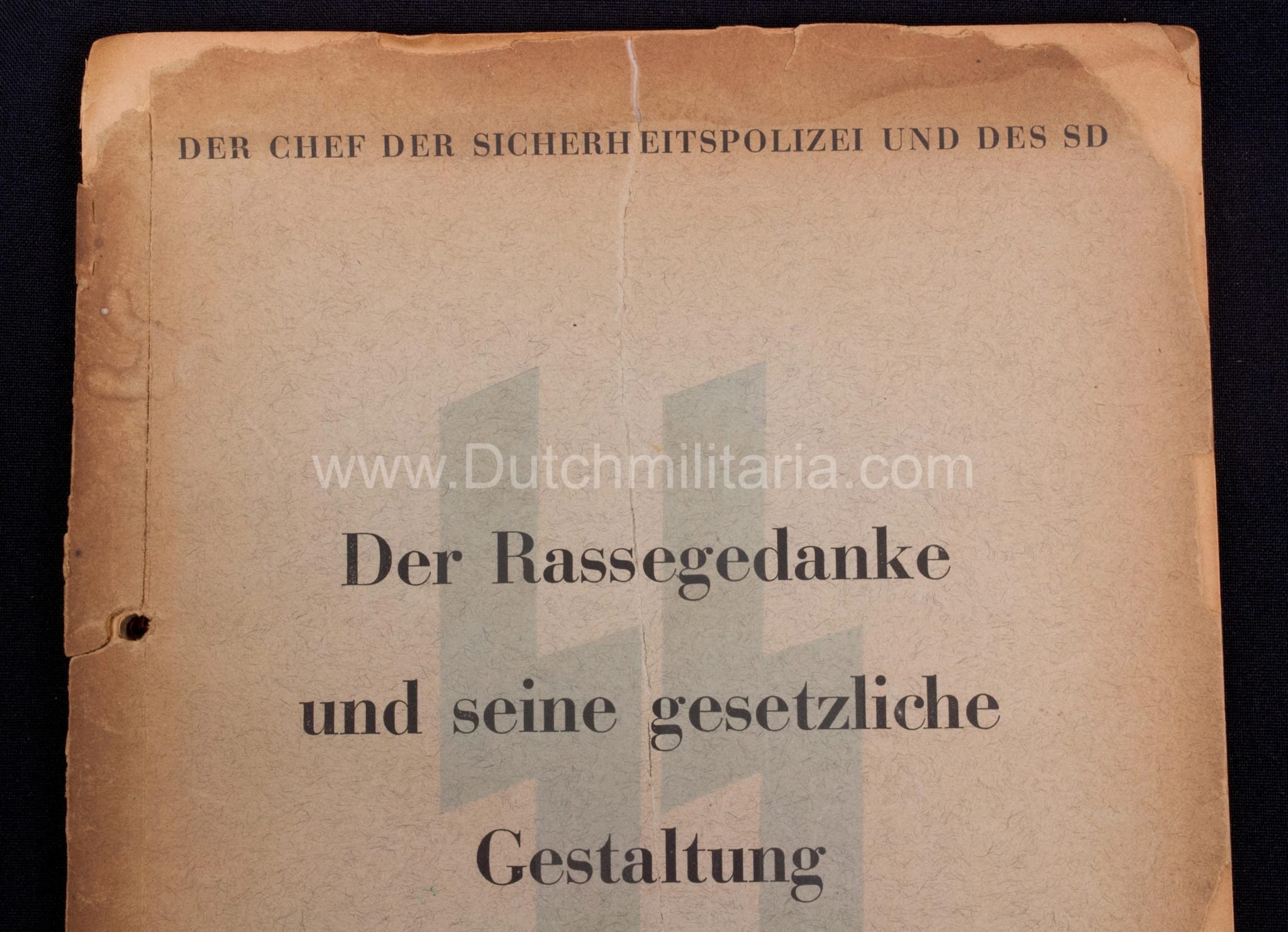(Book) SS – Der Chef der Sicherheitspolizei und des SD – Der Rassegedanke und seine gesetzliche Gestaltung (1940) – EXTREMELY RARE!!! — image 2