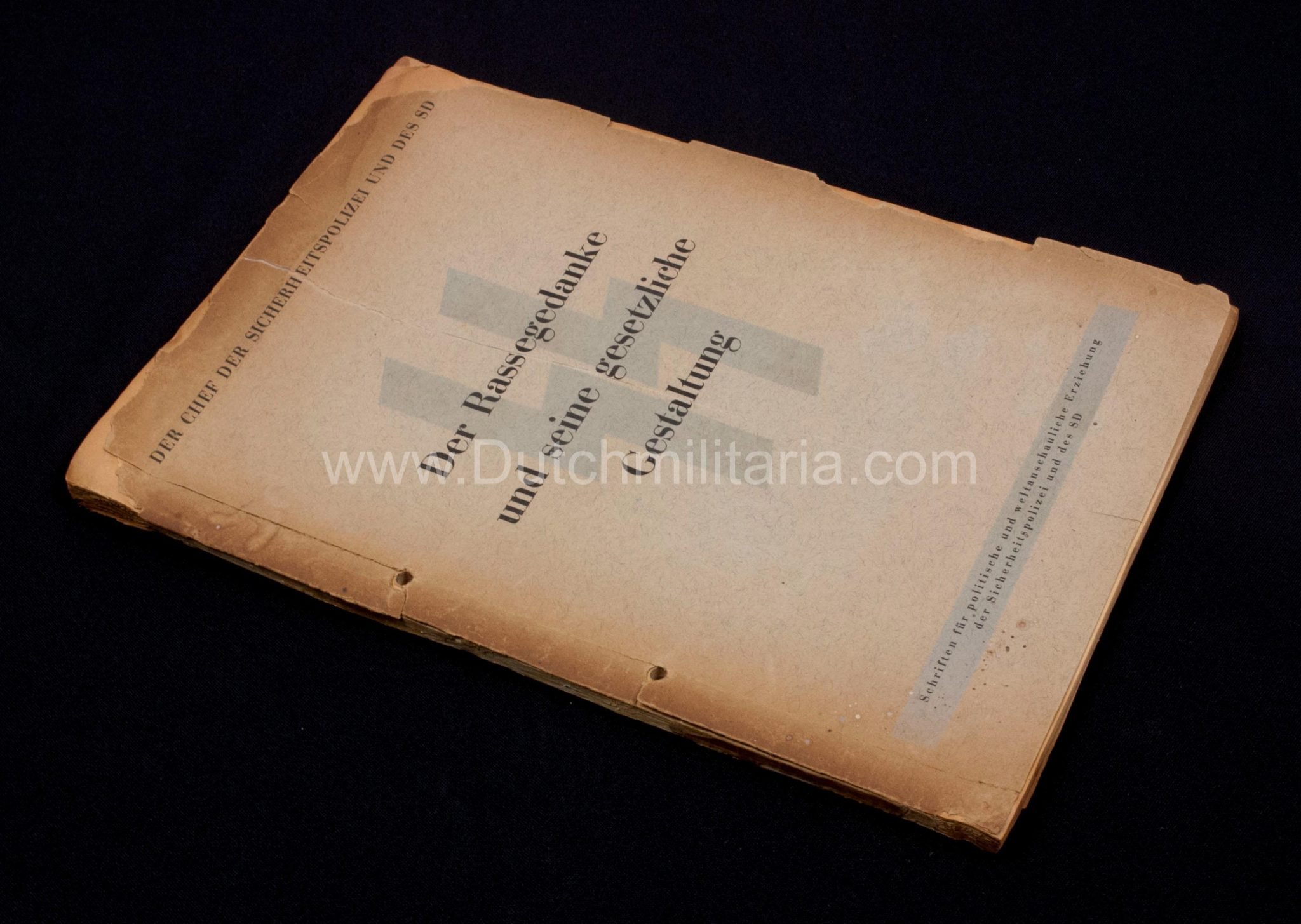 (Book) SS – Der Chef der Sicherheitspolizei und des SD – Der Rassegedanke und seine gesetzliche Gestaltung (1940) – EXTREMELY RARE!!! — image 5