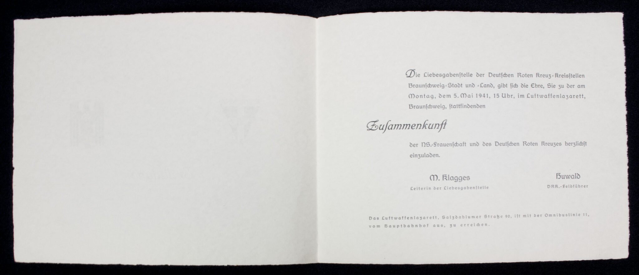 Frauenschaft / Deutsches Rotes Kreuz (DRK) invitation + enveloppe — image 4