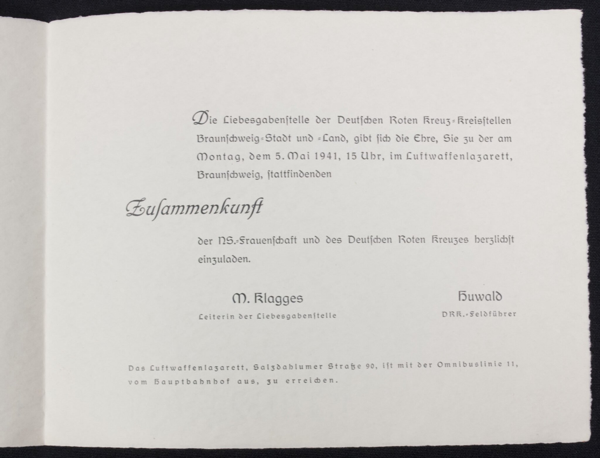 Frauenschaft / Deutsches Rotes Kreuz (DRK) invitation + enveloppe — image 5