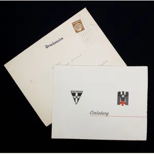 Frauenschaft / Deutsches Rotes Kreuz (DRK) invitation + enveloppe