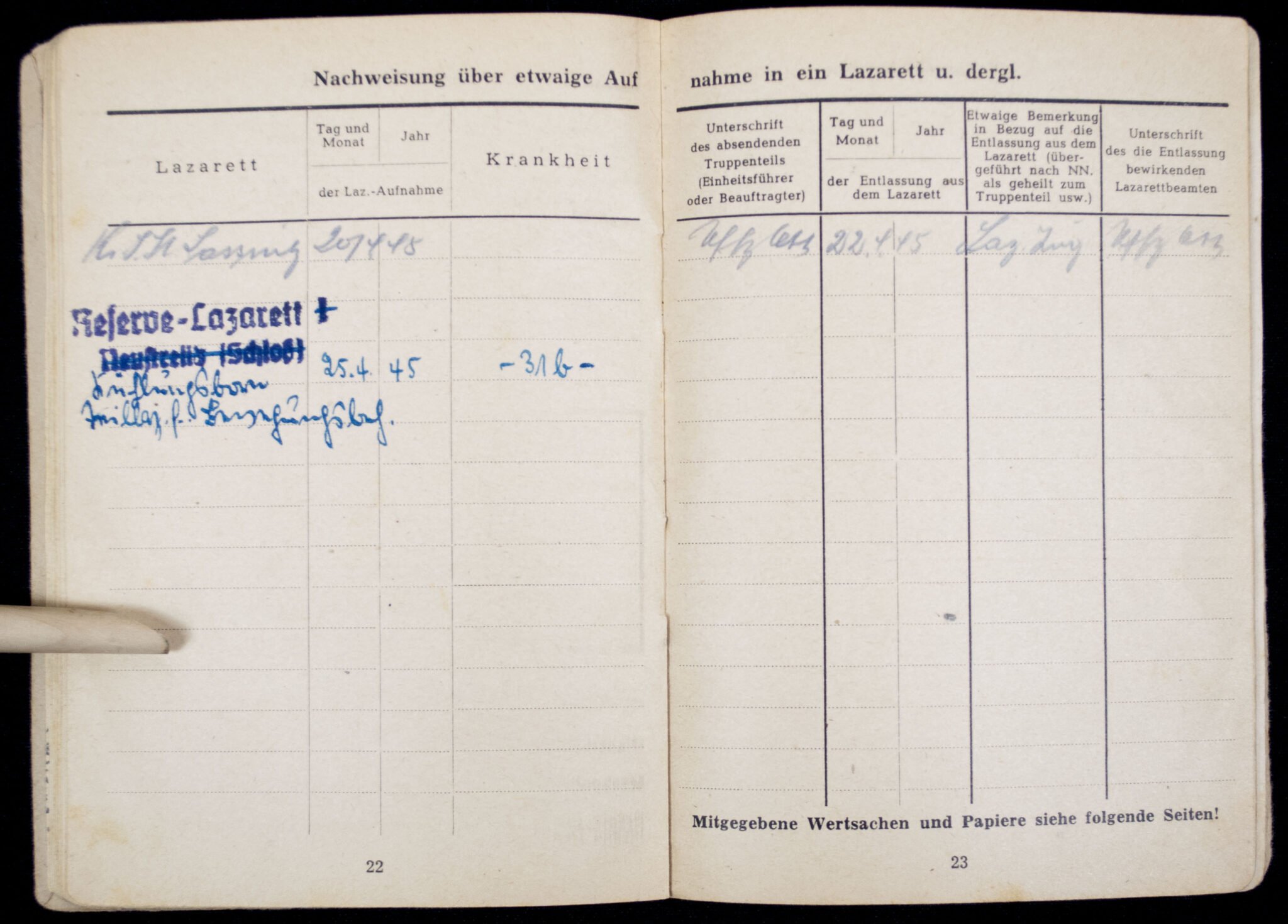 SS Polizei Soldbuch from Lötzen in Ostpreussen (1944) — image 11