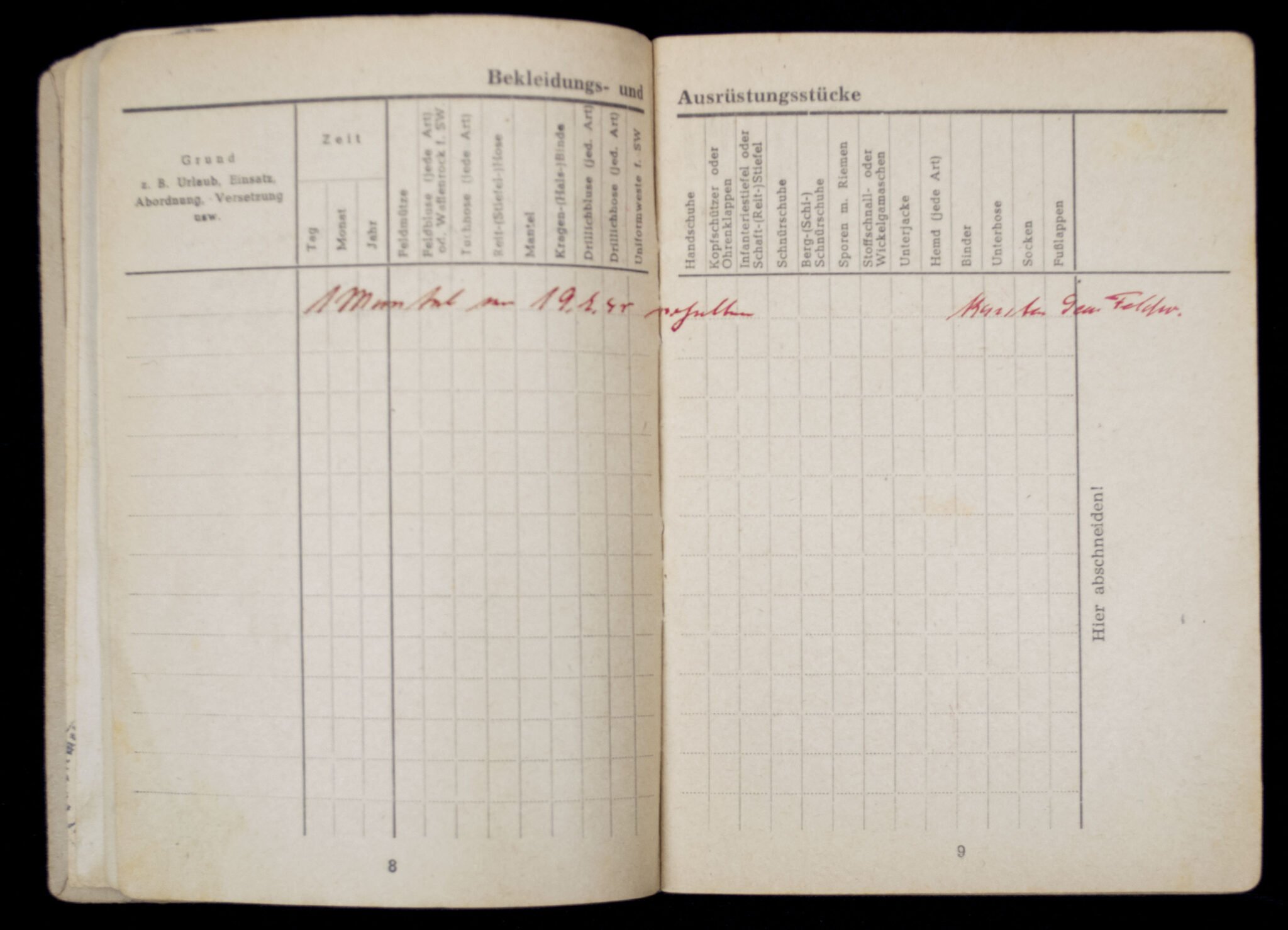 SS Polizei Soldbuch from Lötzen in Ostpreussen (1944) — image 7