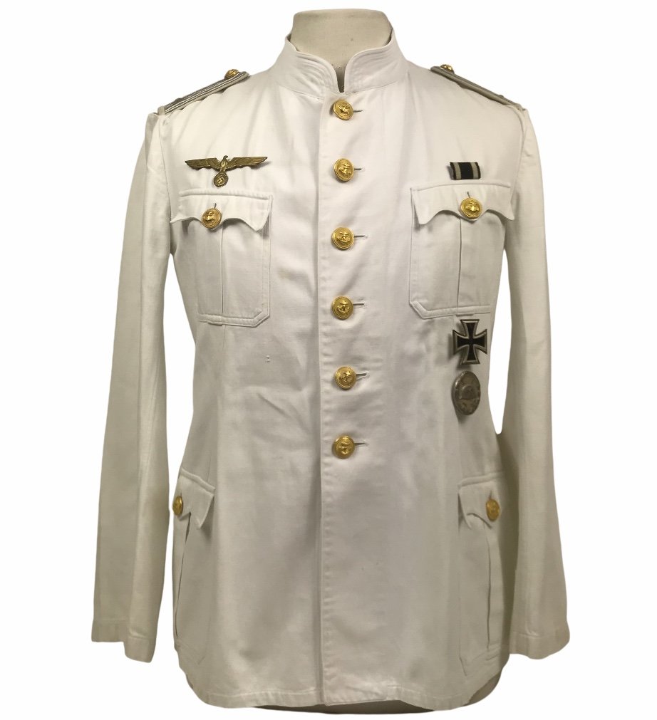 Kriegsmarine (KM) white summer tunic with trousers [Named — image 13
