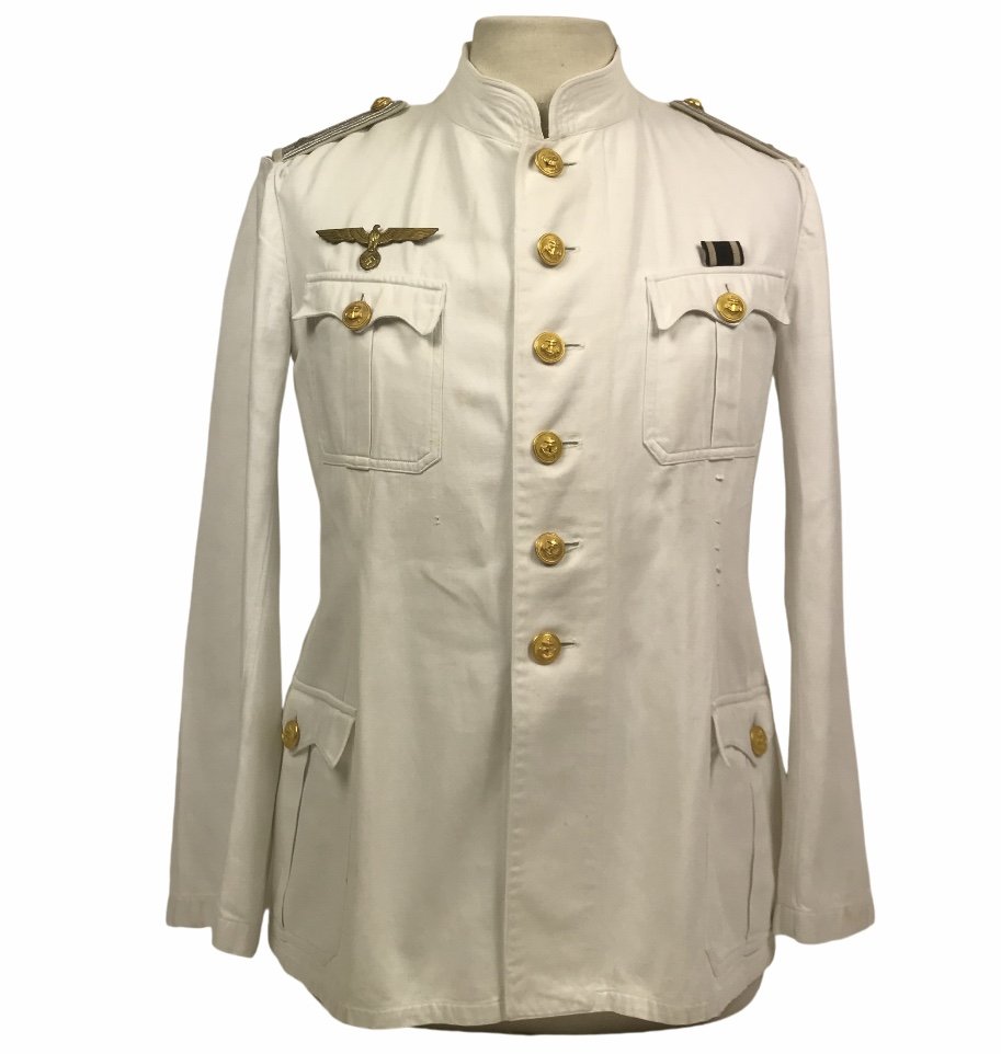 Kriegsmarine (KM) white summer tunic with trousers [Named — image 2